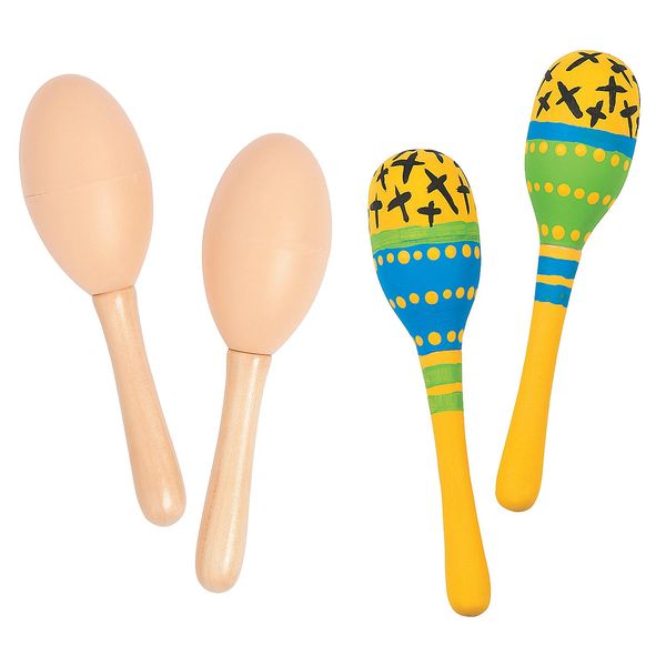 DIY Maracas Craft Kits 5" - Bulk 96 Pc