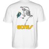 Powell Peralta Skateboard Skeleton T-Shirt, White, Large