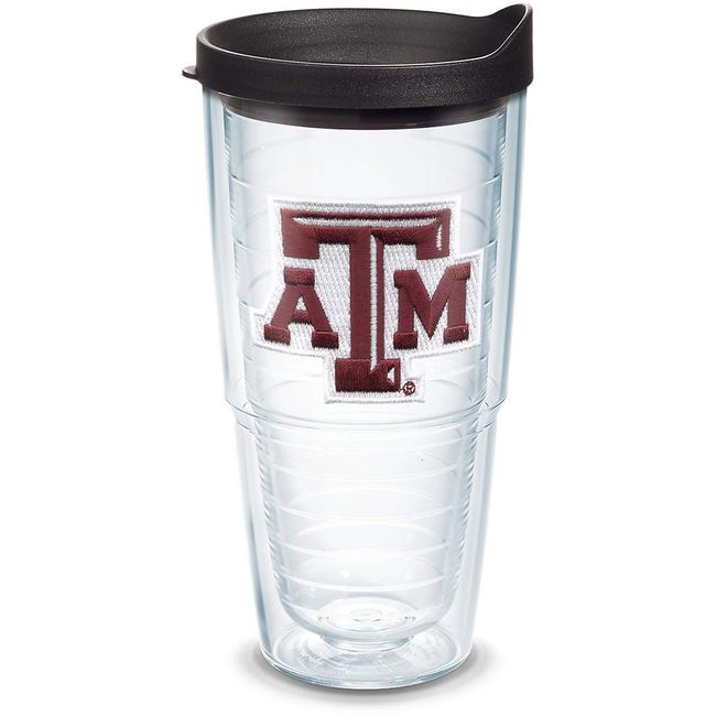 Tervis Made in USA Double Walled Texas A&M University Aggies Insulated Tumbler Cup Keeps Drinks Cold & Hot, 24oz, Primary Logo