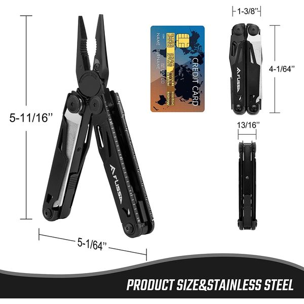 Flissa Multitool 16-in-1 with Sheath high-quality Stainless Steel EDC Multitool