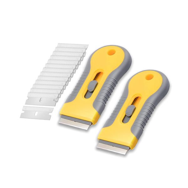 Bates- Razor Blade Scraper, 2 Pack, Razor Scraper Set with 30 Extra Blades, Razor Scraper, Window Scraper, Scraper Tool, Glass Scraper, Scraper Blades, Blade Scraper, Razor Blade Retractable.