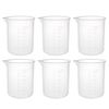 sourcingmap Measuring Cup 150ml PP Plastic Graduated Beaker Transparent for Lab Kitchen liquids 6pcs