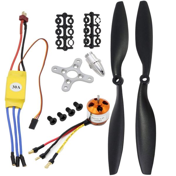 Kyrio 1000KV RC Brushless Motor A2212 13T with 30A Brushless ESC Set 1045 Propeller CW CCW Accessories Kit Mount for RC Plane DJI F450 550 Quadcopter