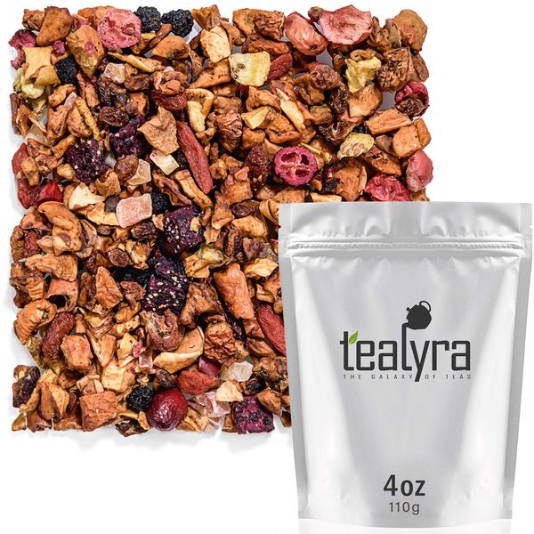 Tealyra - Tropical Harvest - Dragon Fruit - Sea Buckthorn - Goji - Pineapple - Cranberry - Fruity Herbal Loose Leaf Tea - Caffeine Free - Hot or Iced - 112g (4-ounce)