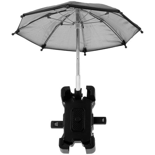 LIOOBO Phone Umbrella Holder: Bike Holder for Phone, Bicycle Cell Bracket with Small Sunshade Cover