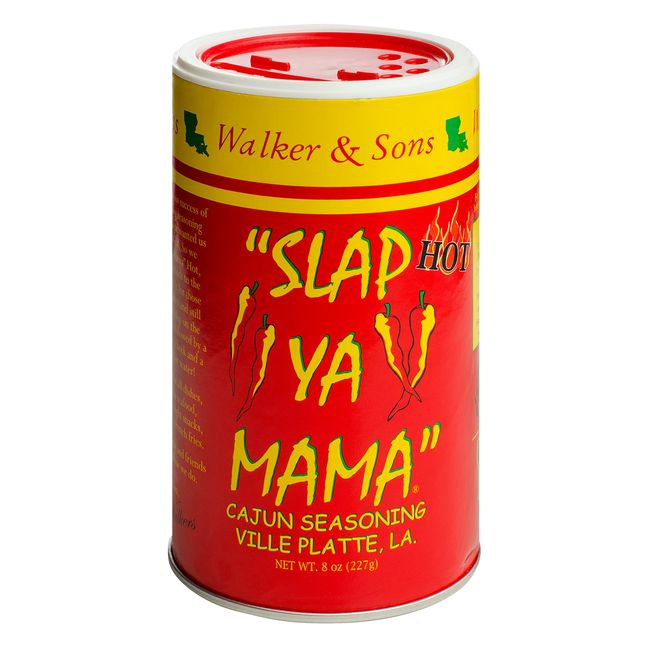 Slap Ya Mama All Natural Cajun Seasoning from Louisiana Spice Variety Pack,  8 Ounce Cans, 1 Cajun, 1 Cajun Hot, 1 White Pepper Blend