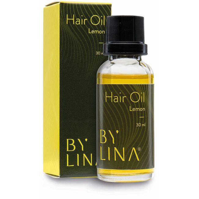 BYLINA Haaröl 30ml für kaputtes & trockenes Haar I Haarpflege Haarkur mit Bio Arganöl für Haare, Bio Jojobaöl, Bio Mandelöl I für sprödes beschädigtes Haar I Haarspülung I Hairoil I Lemon