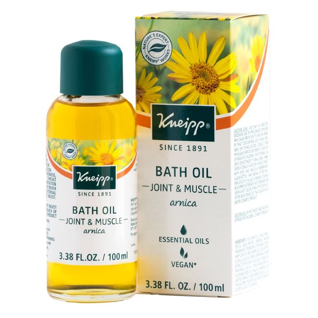 Kneipp Arnica Herbal Bath Oil for Joint & Muscles, Bath Soak, 3.38 fl. oz.