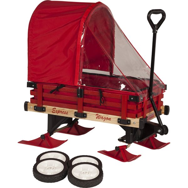 Millside Industries Sleigh Wagon with Red Wooden Racks (06475)