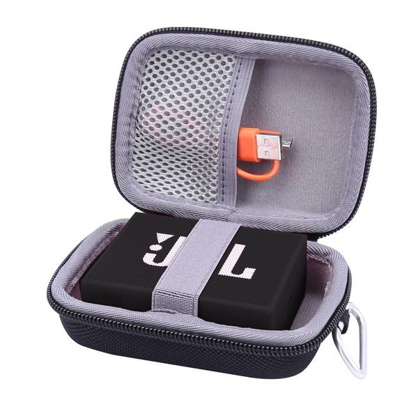 Protective Storage Case for JBL GO2 / GO ESSENTIAL Bluetooth Portable Speaker - Aenllosi (Black)