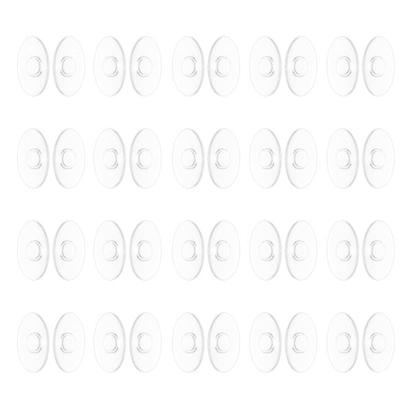 eMagTech 20 Pairs Push in Oval Silicone Nose Pads Eyeglass Nose Pads Anti-Slip Sunglass Pad for Glasses Spectacles Eyeglasses Sunglasses Reading Glasses