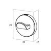 Tiger Noon, Towel hook large, Black, 32x49x49mm