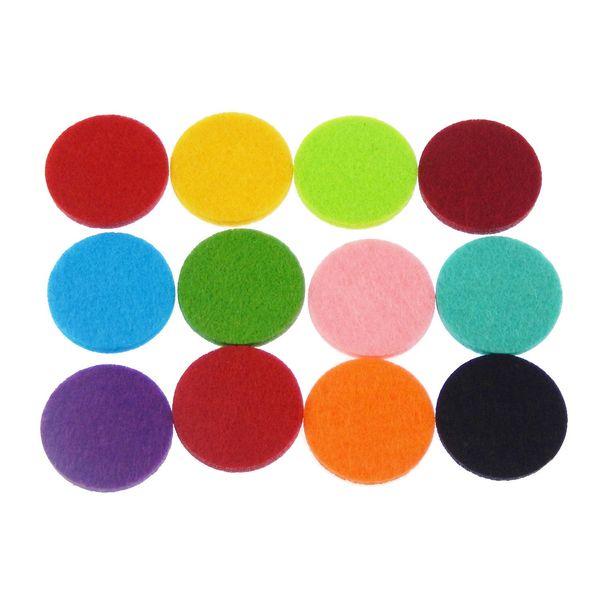 Pack of (x60) Round 30mm Replacement Refill Pads Mixed Colors Aromatherapy Essential Oil Diffuser Locket Necklace Felt Pads Thickened Highly Absorbent Craft Making Accessories