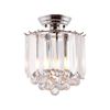 National Lighting SID Decorative Silver Chrome Flush Ceiling Pendant Light Chandelier with Clear Droplets