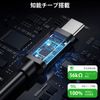 USB Type C Cable, 2 ft (2 m), 3A, Rapid Charging Cable Type C, 0.4 inch (10 mm) Long Plug, Compatible with iPhone 15, iPad, Xperia, Sharp, Android, Type C, Charging Cable, USB to USBC, Data Transfer,