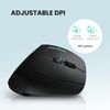 Perixx PERIMICE-804 Bluetooth Vertical Mouse, Bluetooth Connection for Windows and Android System, Works without USB Receiver, Black
