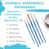 Princeton Select Artiste Paintbrush, 15-5 Brush Set, Blue