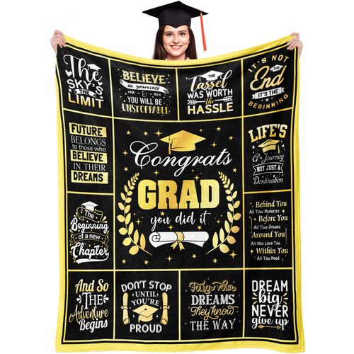 Graduation Gifts, 2025 Graduation Gift for Her Him, College Graduation Gifts for Women Men, Graduation Decorations Class of 2025, Congratulations Gift for Christmas Women Throw Blanket 60"x80"