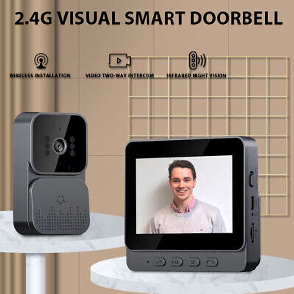 2.4G Wireless Video Doorbell Camera Two-Way Intercom  4.3 Inch IPS Screen P8A2