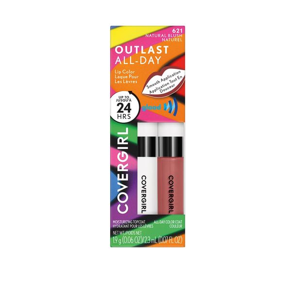 CoverGirl Pride Outlast All-Day Lip Color With Topcoat, Natural Blush