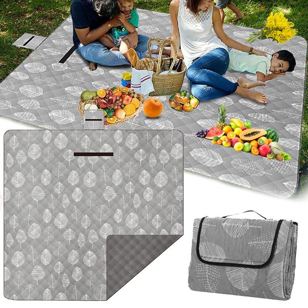 MOCOLI Picnic Blanket Waterproof 200x200 Outdoor Beach Blanket XXL Sand Free Beach Mat Camping Blanket Sandproof Outdoor Blanket Family Blanket Picnic Mat with Carrying HandlePicnic Blanket Washable