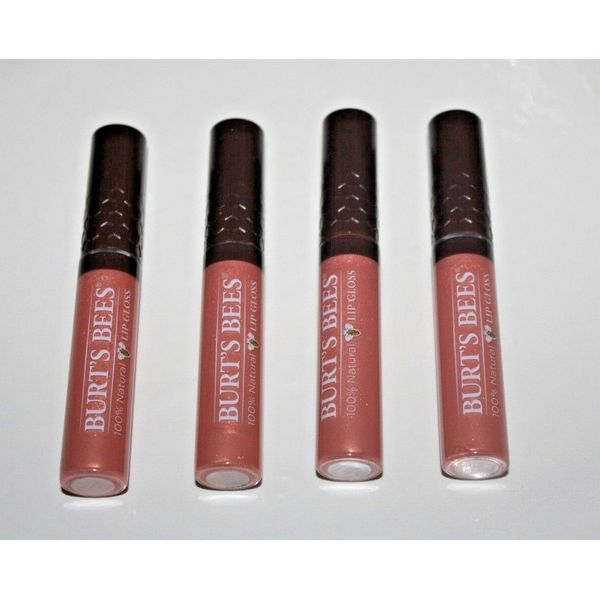 Burt's Bees 100% Natural Lip Gloss #203  Autumn Haze Lot Of 4 Sealed