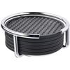 Spectrum 43570 Euro Coaster Container with 6 Coasters, Chrome