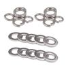 M12 304 Stainless Steel Flat Washer and Split Spring Lock Washer Assortment Set, 50Sets /Pack (M12)