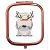Flox Creative Rose Gold Square Compact Mirror Merry Woofmas!