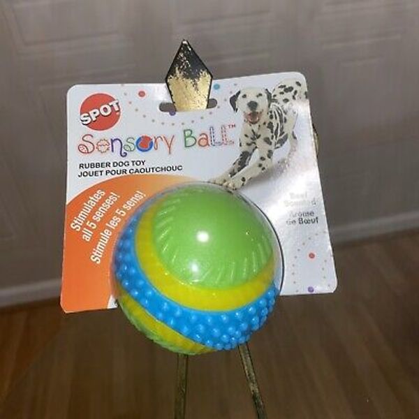 SPOT ~ Ethical Pets Sensory Ball Dog Toy ~ 3.25" All Breed Sizes Beef Scented