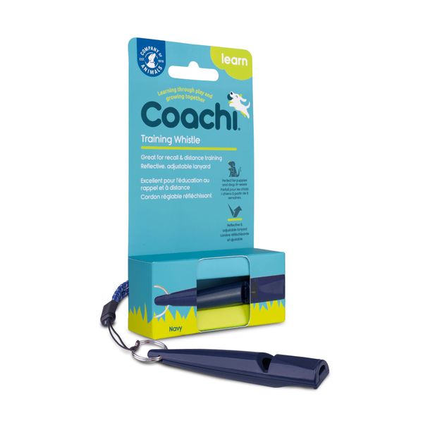 Coachi Training Whistle, Ideal for Obedience and Recall Training, Strong Clear Sound, Lightweight and Compact, Adjustable Reflective Lanyard, Suitable for Puppy & Dog Training