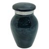 Premium Marble Finish  Black Single Keepsake For Ashes in Velvet Box