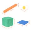 NUOBESTY Base Ten Blocks, 1 Set Math Counting Cube Counting Blocks Math Manipulatives Place Value Block Math Counters for Kids Educational Learning
