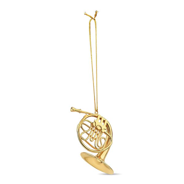 Broadway Gifts 2.8" Gold Brass French Horn Ornament Decoration