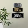 Fancy Restroom & Shower Facilities Sign (Brushed Silver) - Large