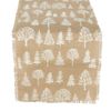 Table Runner Natural Woven Jute Forest Printed 2.2m Decorative Spring Natural Rustic Tablecloth (CV35)