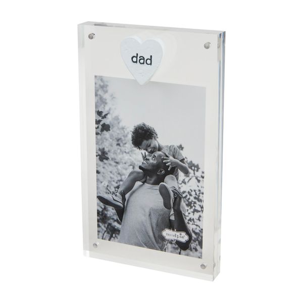 Mud Pie Acrylic Dad Plaque Frame; 8 1/2" X 5"