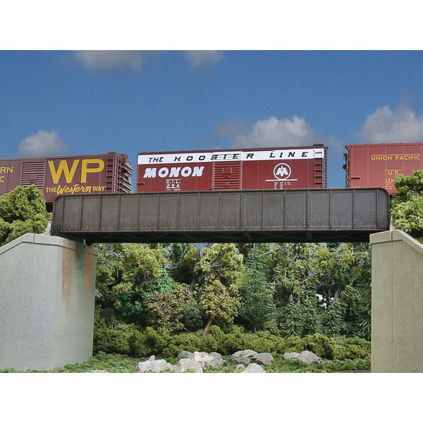 Walthers Trainline Cornerstone HO Scale Model 70' Single-Track Railroad Through Girder Bridge - Kit