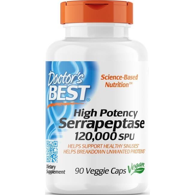 Doctor's Best High Potency Serrapeptase 90 Veg Caps