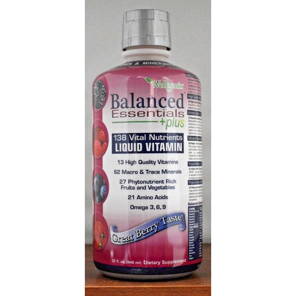 Wellgenix Balanced Essentials + Plus 138 Multivitamin Liquid Vitamin 32 fl oz