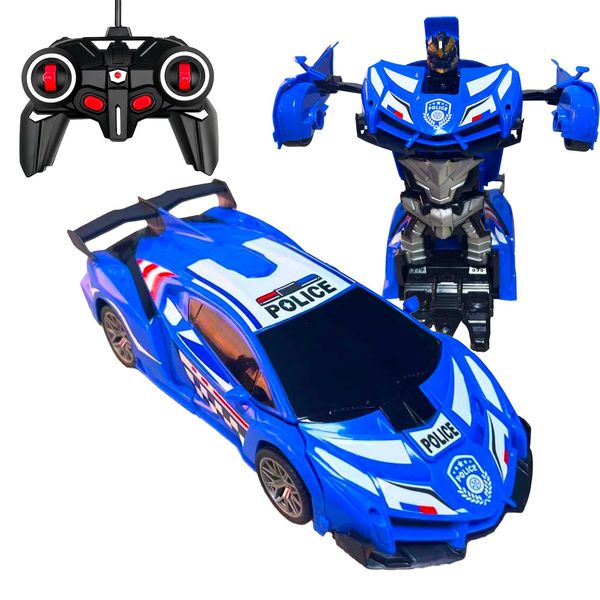 QUANA Remote Control Car Toys - Rc Car Transforming Robot Toys for Boys Girls Kids 3 4-7 8-12 Birthday Gifts,One Button Transformation 360 Degree Rotating Drifting Toys