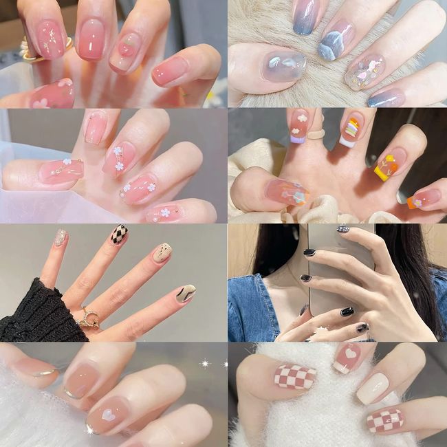 8 sheets 112 stickers gel nails, just stick, nail seal, hand stick, gel nails, 3D three-dimensional feel, hardened gel nail stickers, long lasting home nail stickers, no smell, nail design, fall and winter, hand gel nails, just stick it, nail art, gel nai