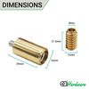 EAI Sash Window Stop for Security and Ventilation | Polished Brass | Pack of 2 Stops…