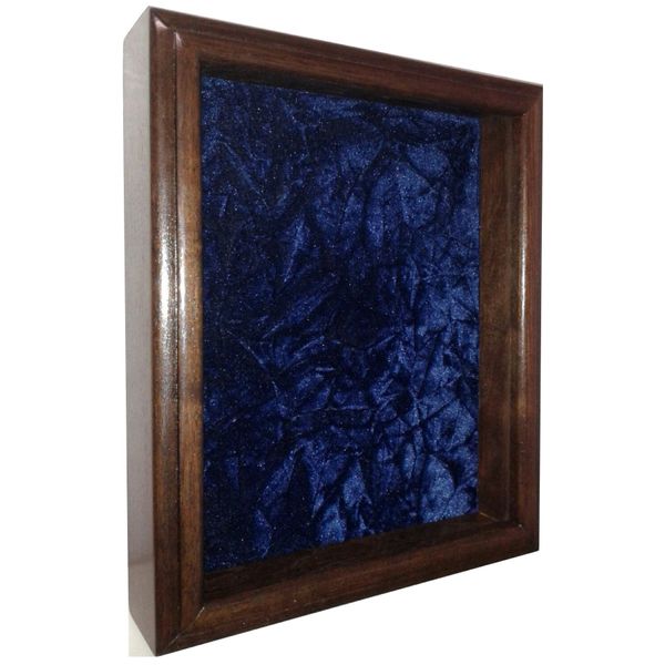 All American Gifts Single or Double Medal Awards Display Case (Blue Velvet)