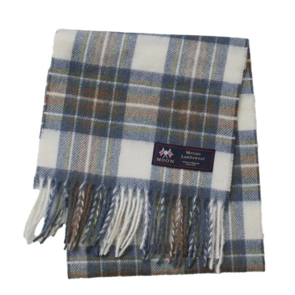 Toei Stole, Muffler, Wool Scarf, Blue Type, 74.8 x 9.8 inches (190 x 25 cm)