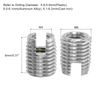 sourcing map Self Tapping Threaded Inserts, 15pcs Inner M4-0.7 Outer M6.5x8 303 Stainless Steel Slotted Thread Repair Inserts Nuts