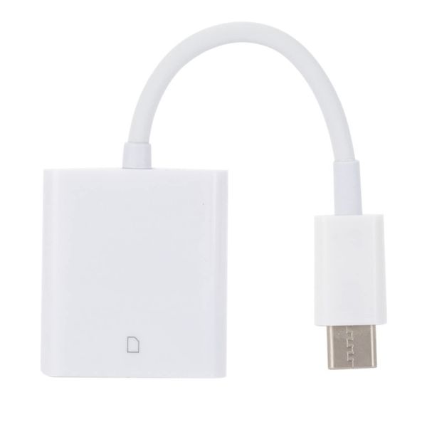 1PCS Plastic USB Type C to USB OTG Adapter SD to Card Reader Connector Adapter for Tablet