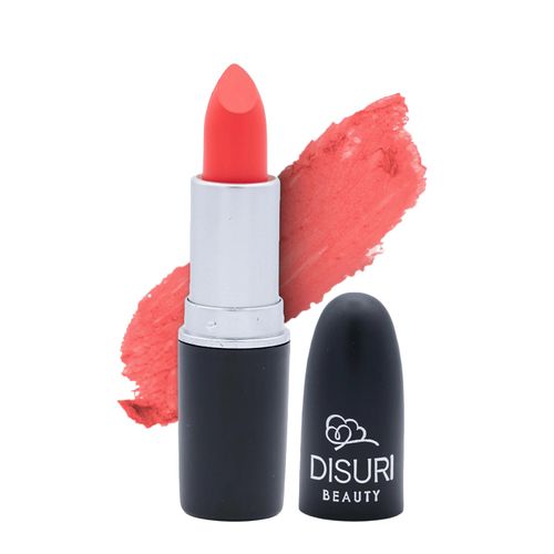 DISURI Beauty Matte Bullet Long Wear Lipstick - Vegan and Cruelty-Free - Smudge and Waterproof Matte Lipstick with Moisturizing Formula - All Day Comfort - (Spicy Coral #05)