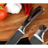 8'' Bread Knife Stainless Steel Japanese Damascus Pattern Kitchen Cutting + Gift
