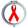 Red Ribbon Awareness Compact Mirror